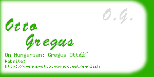 otto gregus business card